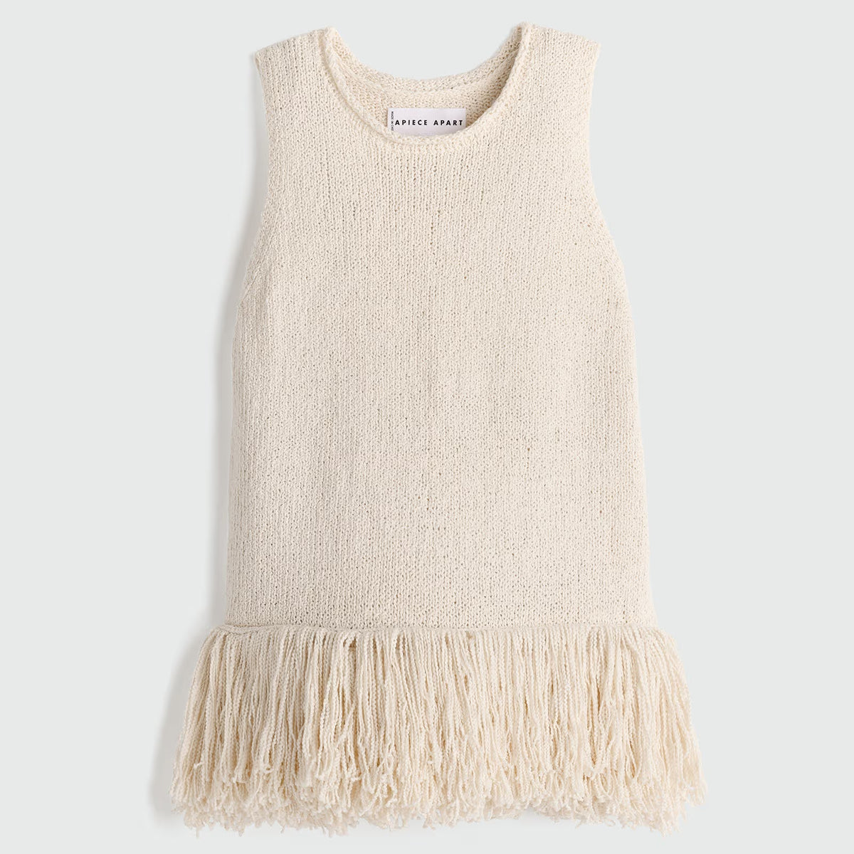 Apiece Apart Maeve Knit Fringe Tank in Ivory – Nette