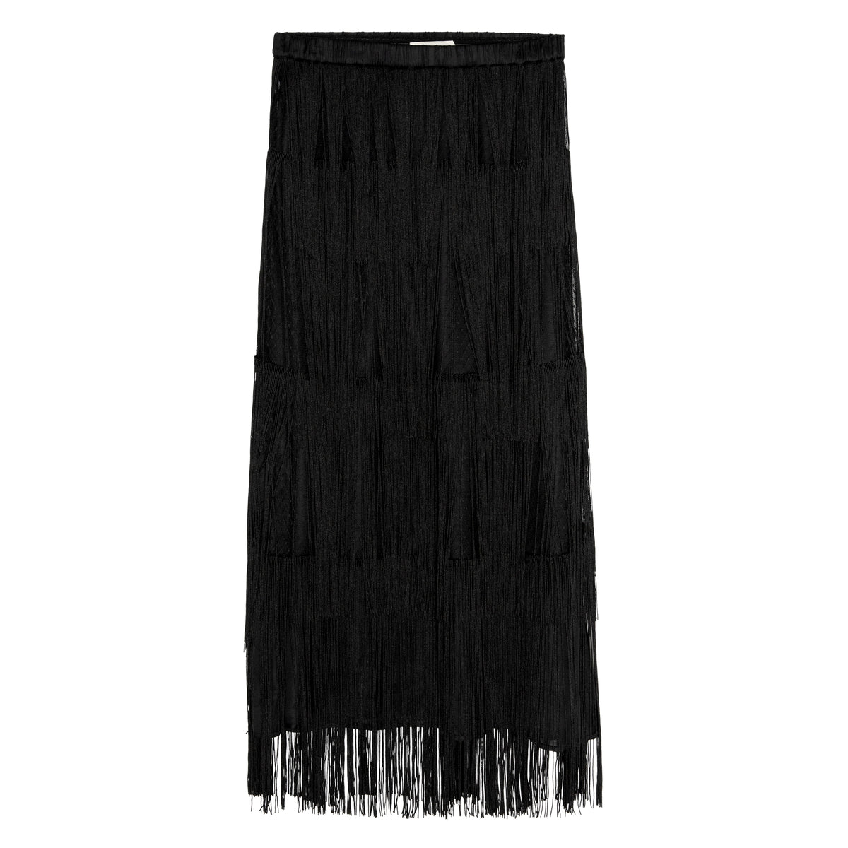 The Fringe Skirt in Black
