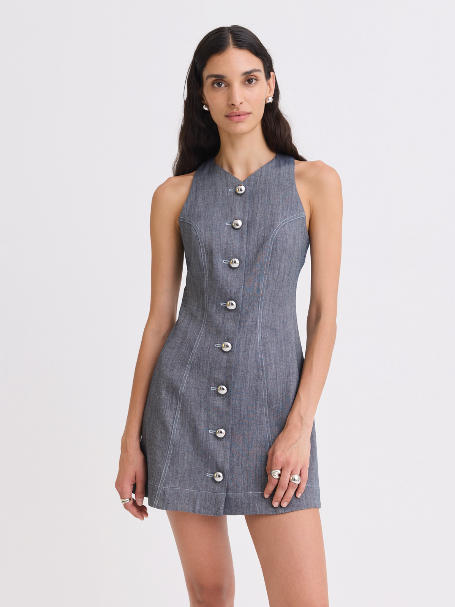 vest mini dress Vest Mini Dress in Denim 4