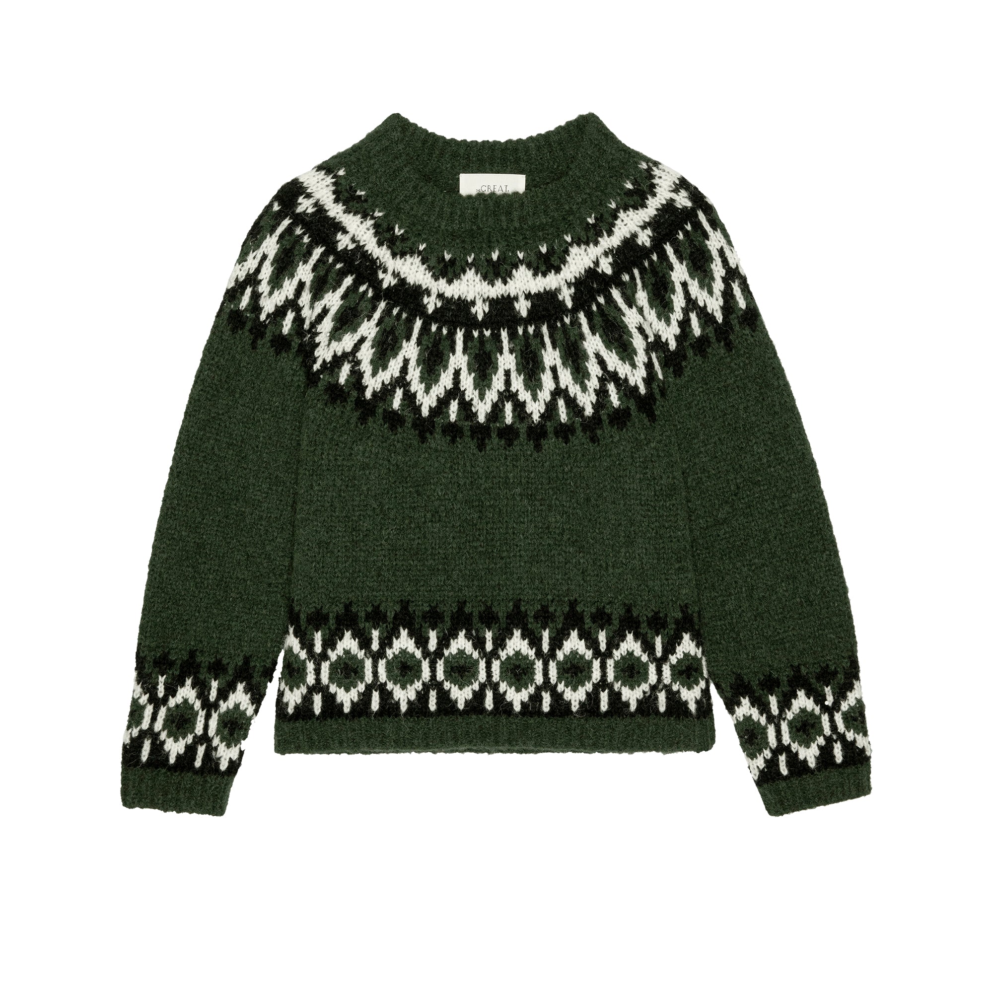 The Arctic Fairisle Pullover in Winter Pine
