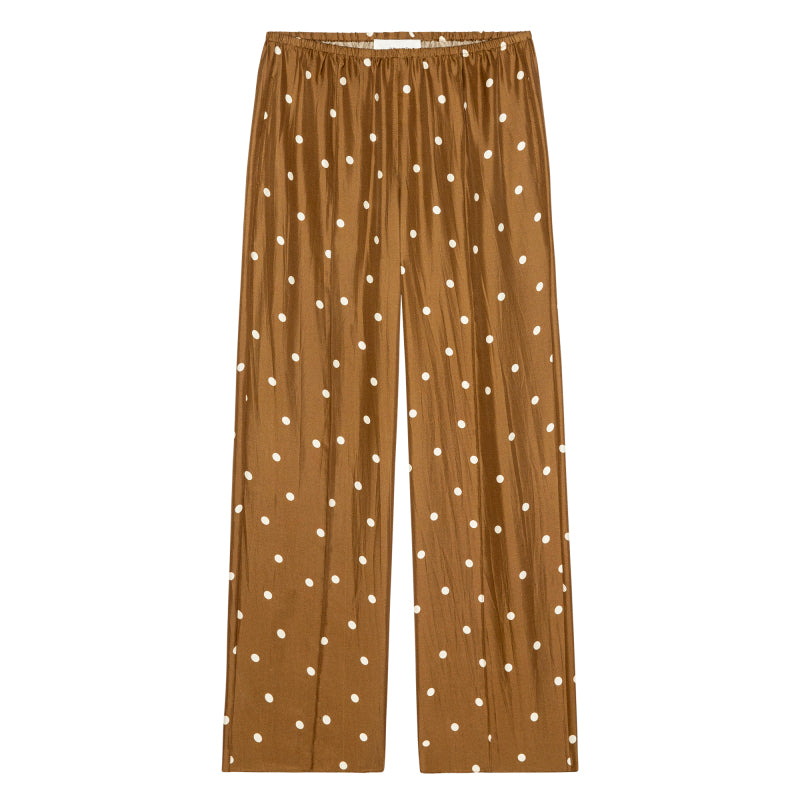 The Slouch Pintuck Pant in Copper Bubble Dot