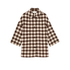 The Car Coat in Chocolate And Cream Check