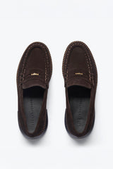 Elba in Espresso Suede with Hardware