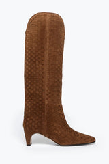 Lennox in Toffee Woven Suede